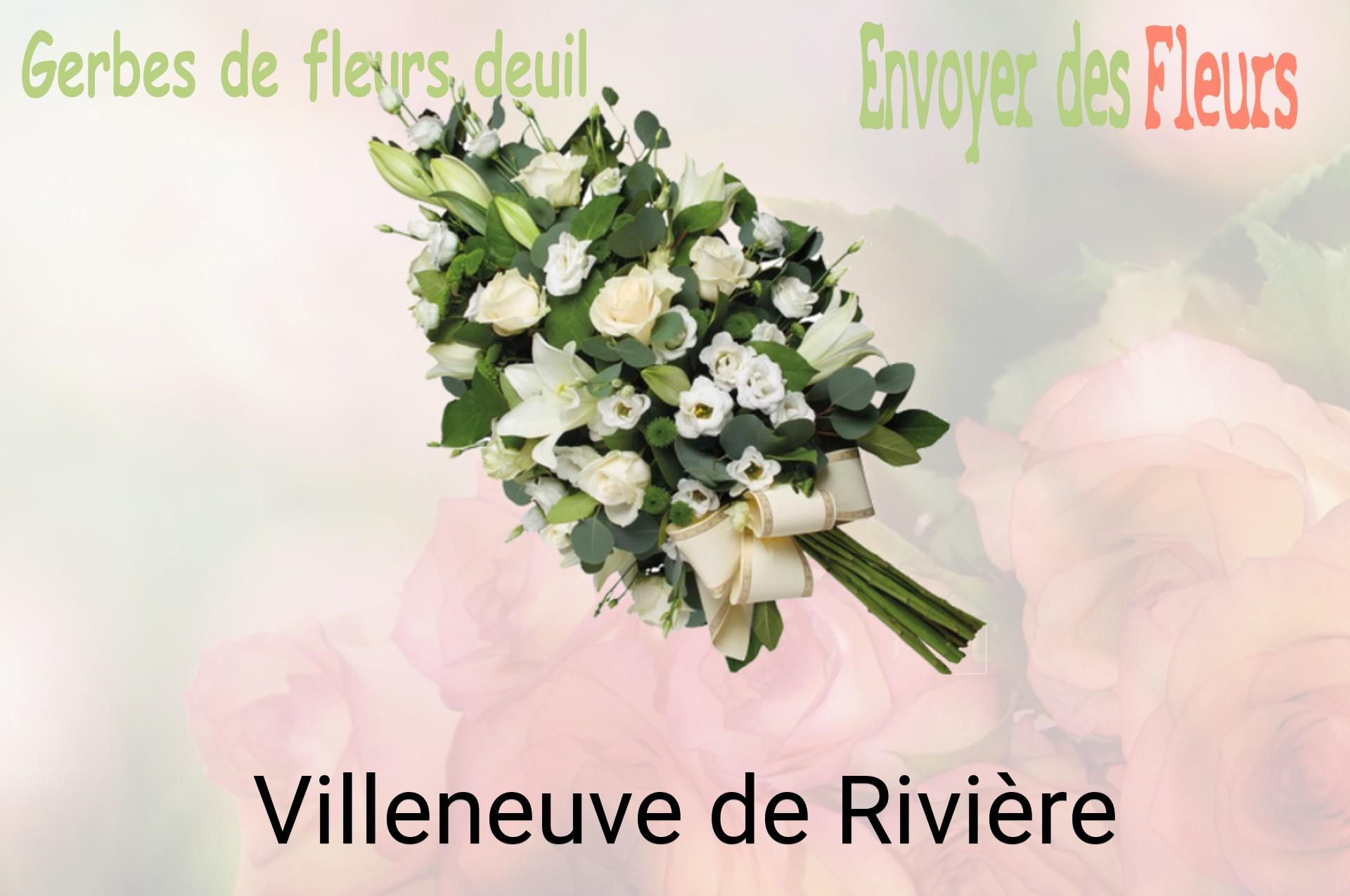 Gerbe de fleurs de deuil livrée à Villeneuve-de-Rivière